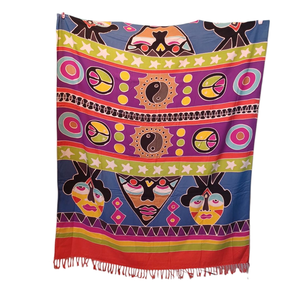 Colourful Boho Batik Like Pashmina 6519